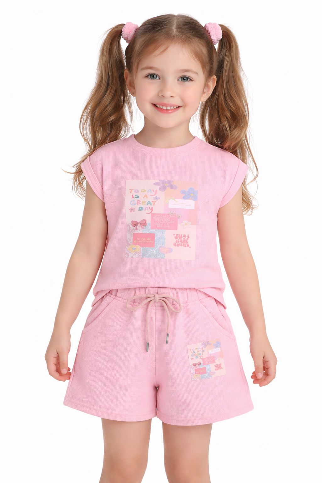 Girls Waffle Knit Nikar Set