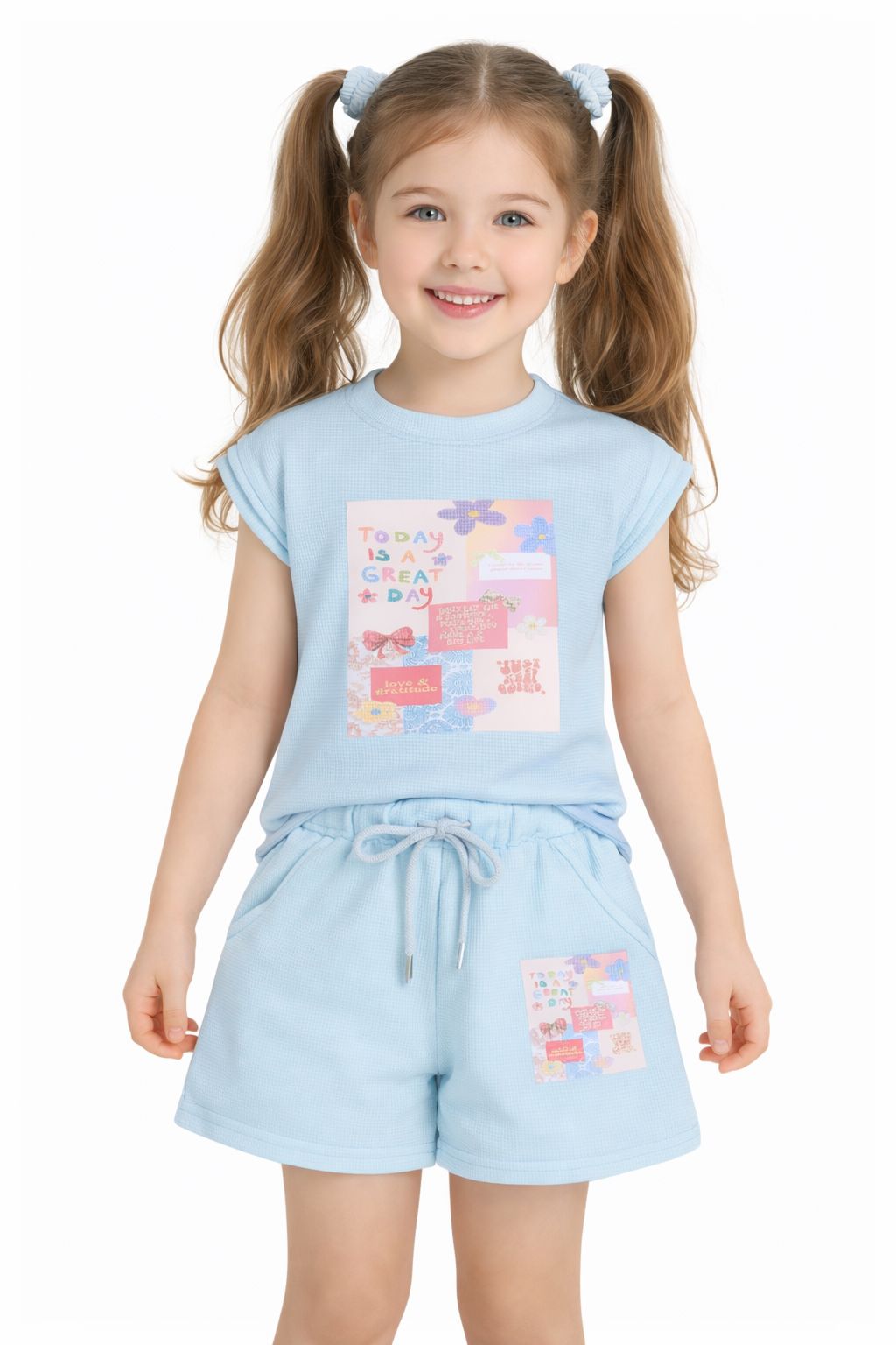Girls Waffle Knit Nikar Set